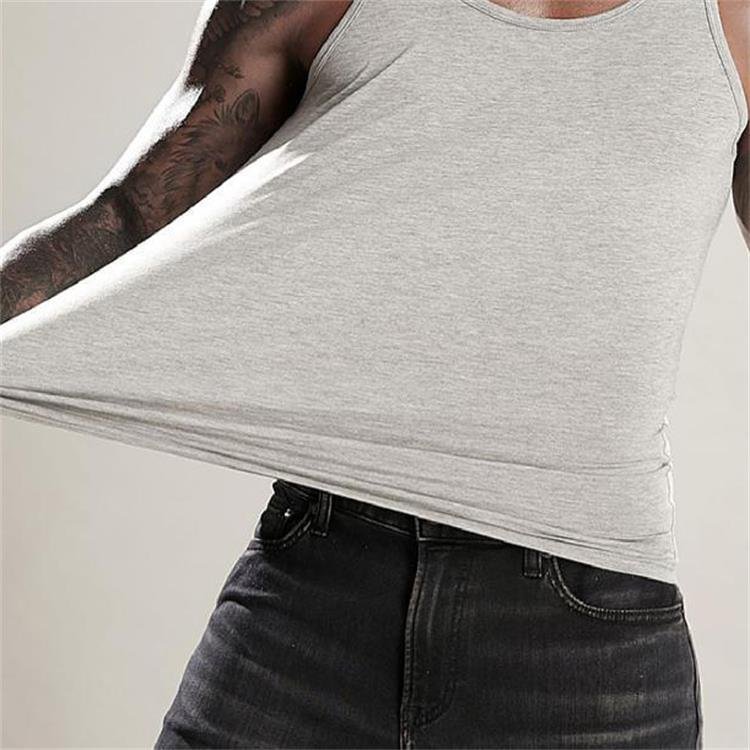 2024 summer men cut off tank top blank gym fitness muscle shirt tank top