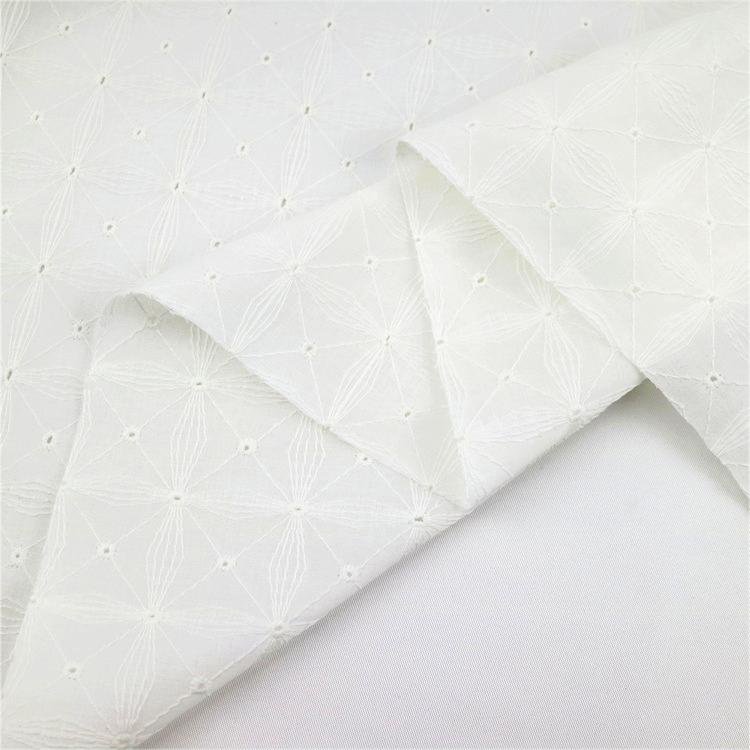 Multicolour 95% Polyester 5% Spandex Embroider Skeleton White Fabric For Curtain