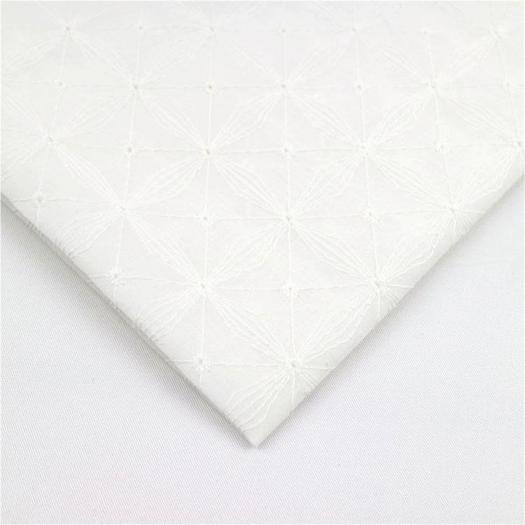 Multicolour 95% Polyester 5% Spandex Embroider Skeleton White Fabric For Curtain