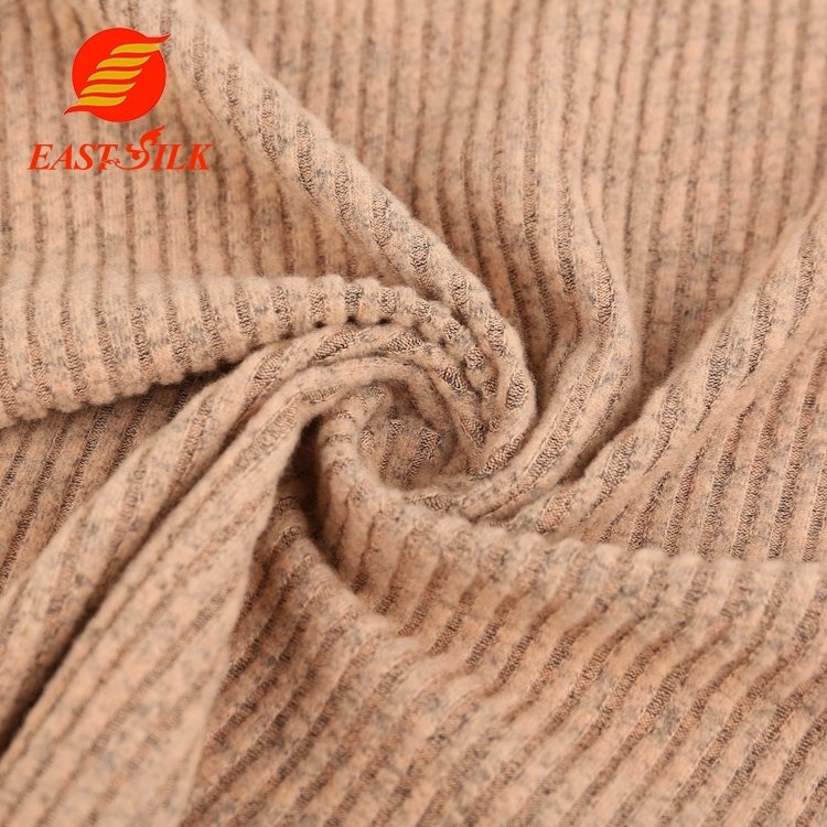 Rib Fabric for Homewear Latest Products Soft Touch Rayon Polyester Jersey Fabric 75% RAYON 22% Poly 3% Spandex Knitted Yarn Dyed
