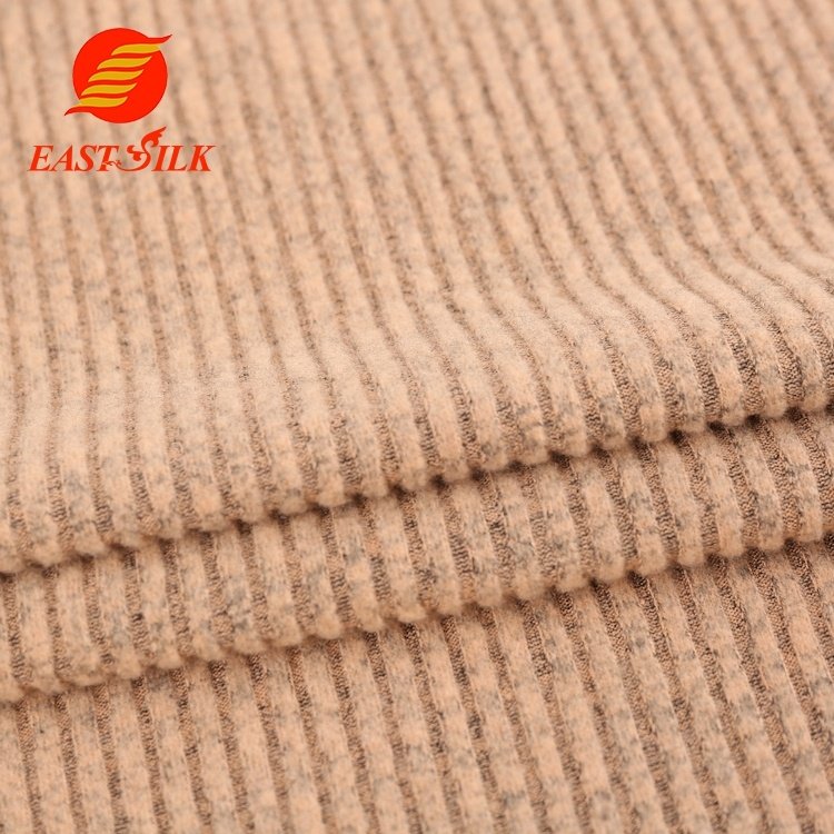Rib Fabric for Homewear Latest Products Soft Touch Rayon Polyester Jersey Fabric 75% RAYON 22% Poly 3% Spandex Knitted Yarn Dyed