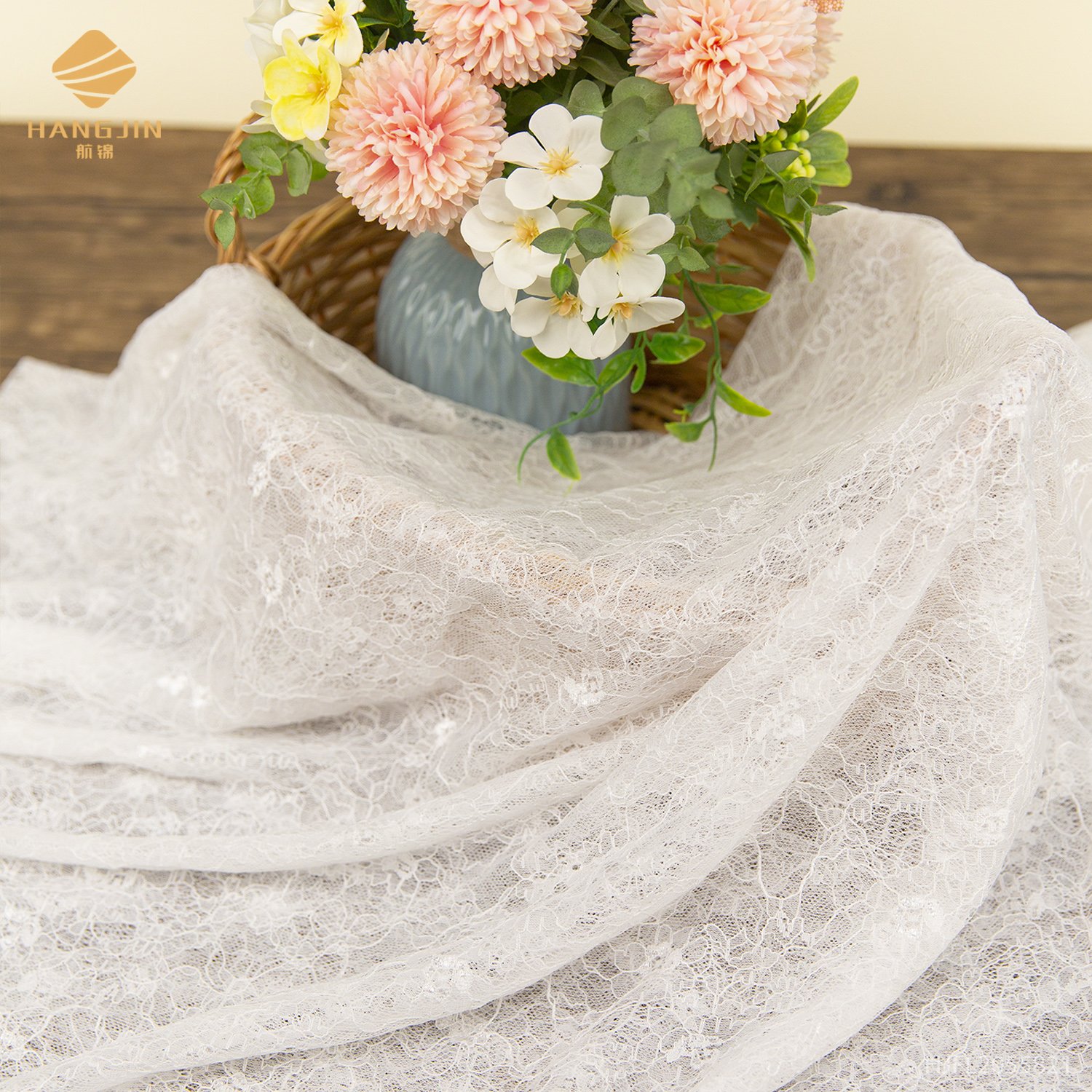 3d lace fabric French lace fabric Luxury Embroidered bridal lace fabric For Bridal Veils Wedding Dress