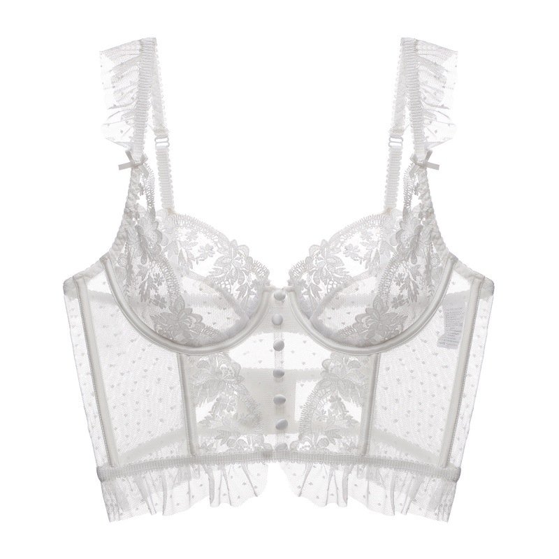 Ladies Intimates Women Sexy Lingerie Lace Up Underwire Tube Top Beauty Back Bra Camisole Base Underwear Indoor Outdoor 0642