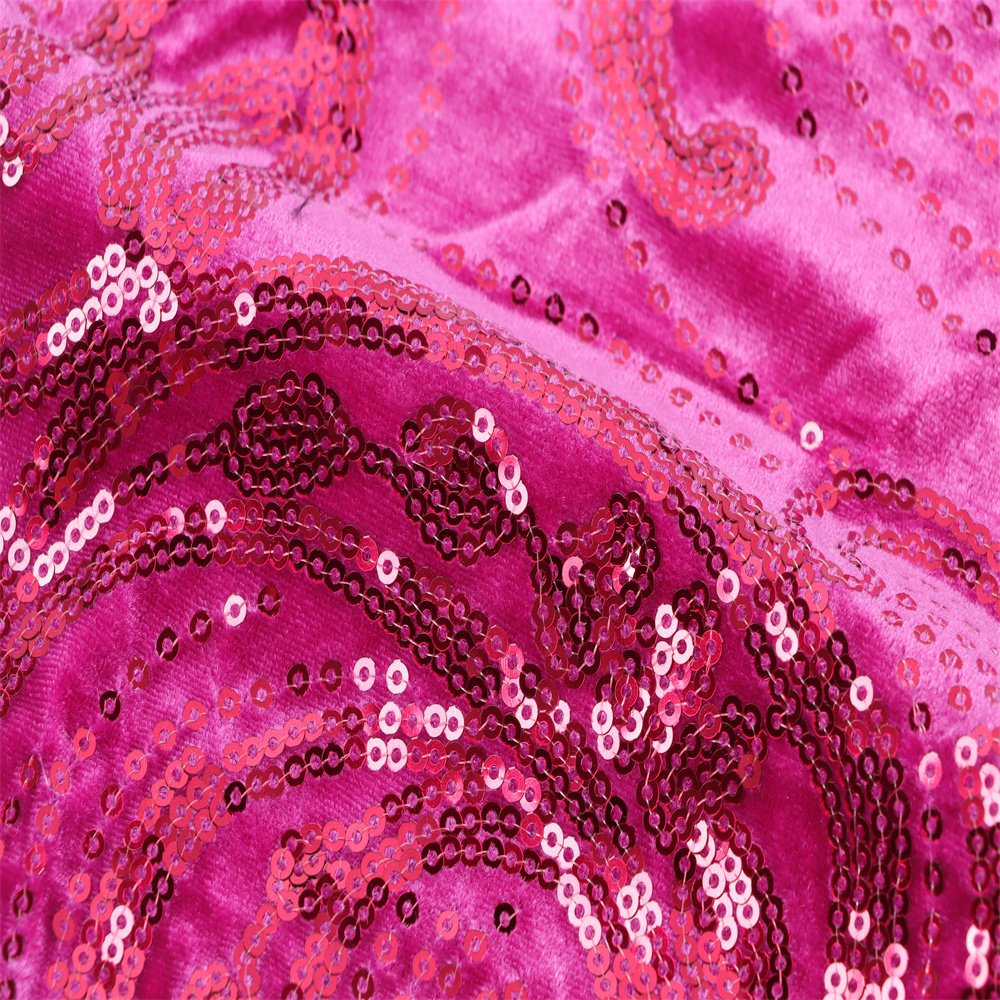 Hot Selling Sequins Embroidery Fabrics Dresses Sparkle Purple Chantilly Lace Fabric Sequins Net Tulle Wedding Dress Nigeria