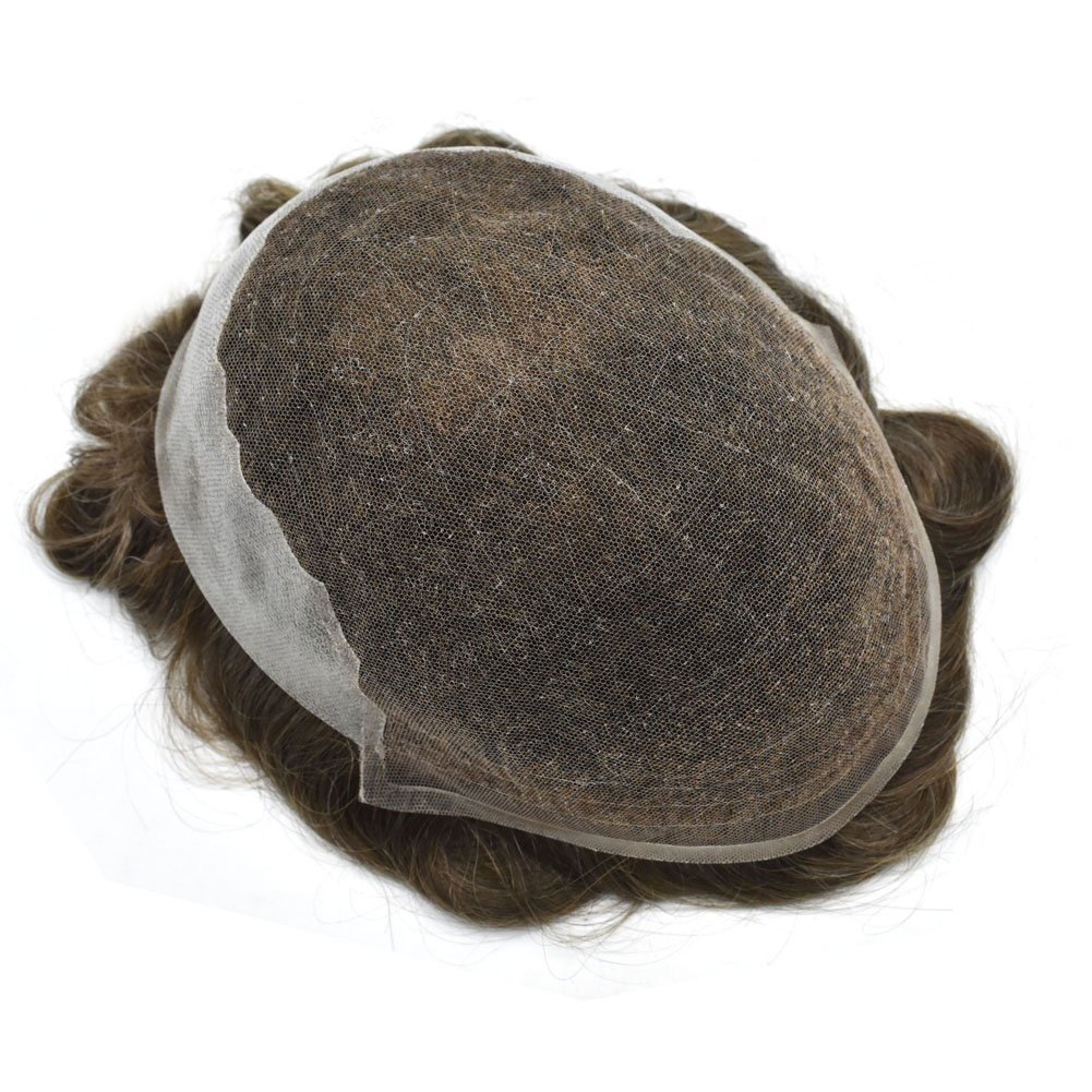French Lace center Skin around Hair Prosthesis Men Human Hair Toupee Q6 Style