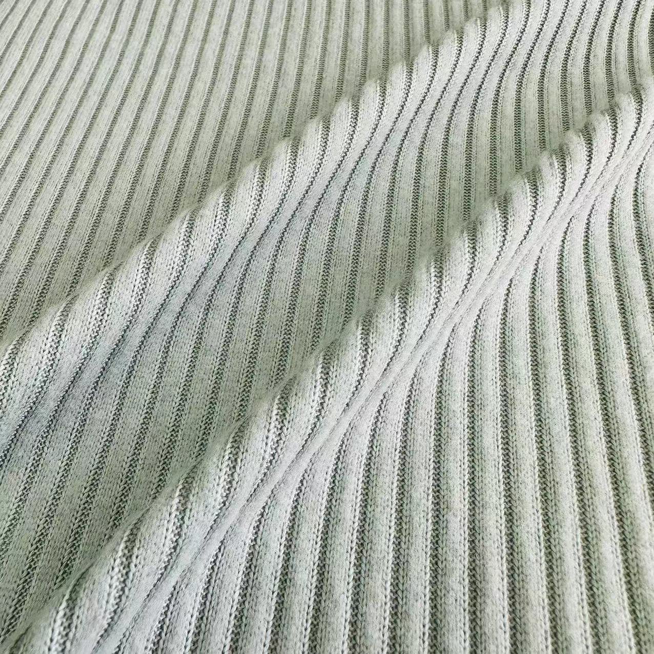 Garment 200gsm wide brush rib fabric 95% polyester 5%spandex stretch rib fabric for clothing and women dress