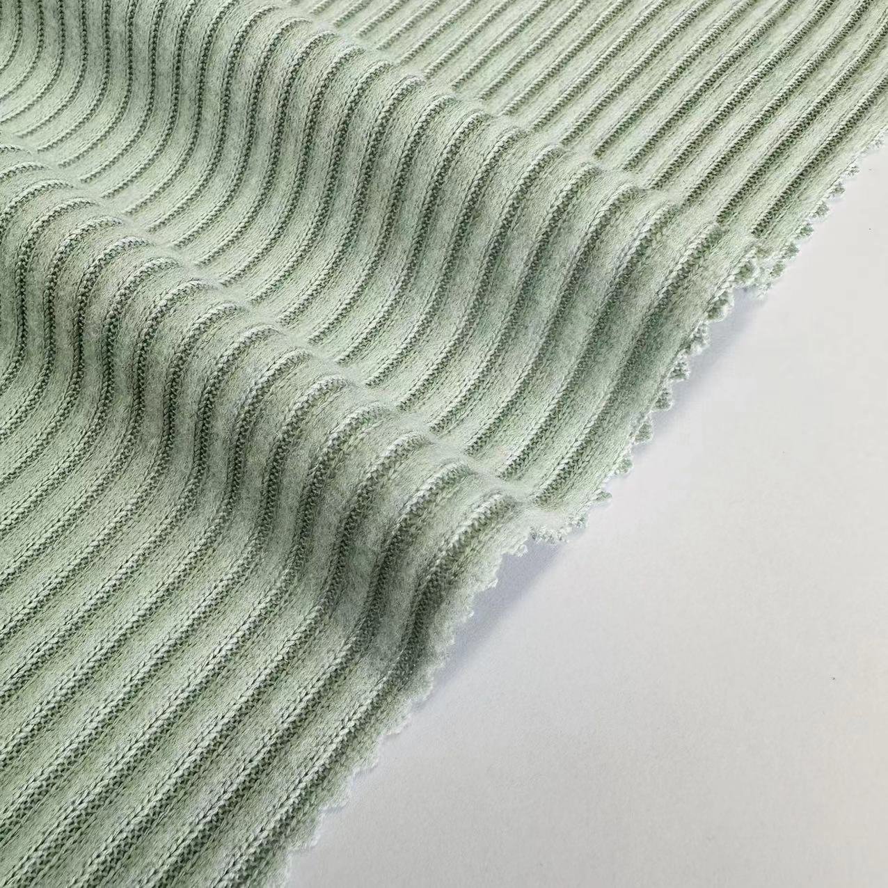 Garment 200gsm wide brush rib fabric 95% polyester 5%spandex stretch rib fabric for clothing and women dress