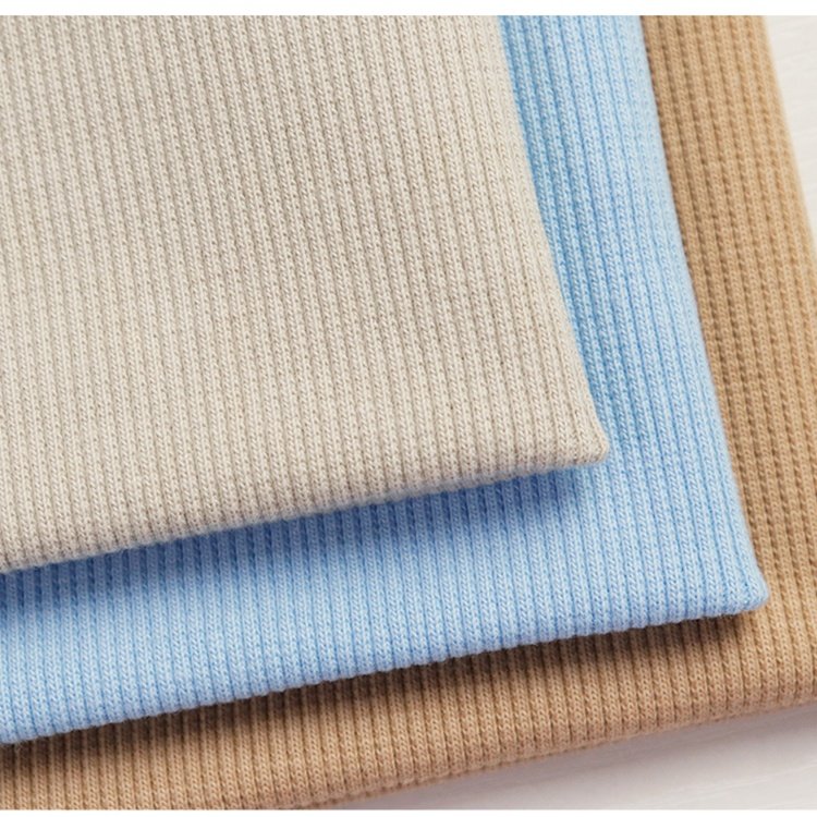 Wholesale modern heavyweight breathable multiple color option cotton rib knitting fabrics