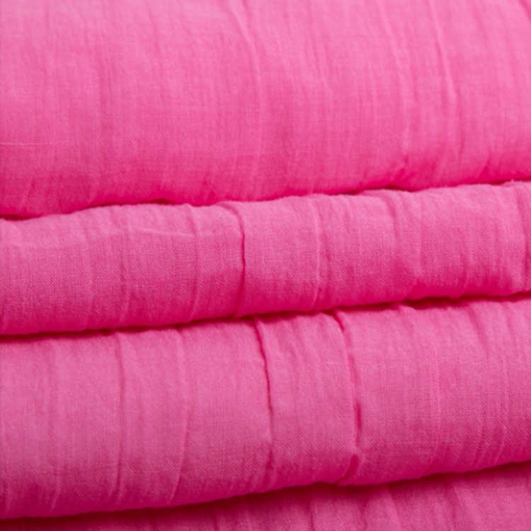 Factory custom color womens lightweight 55% ramie 45% tencel fabrics wholesale cloth fabric for dresses