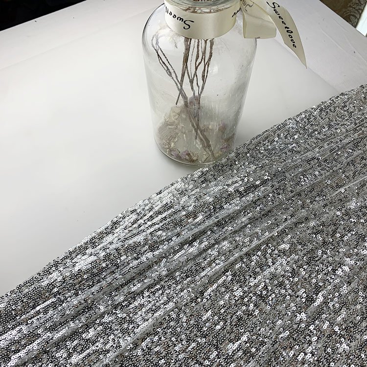 Hot sales High Quality Luxurious Customized Sequin Lace Fabric For Bride By Yard