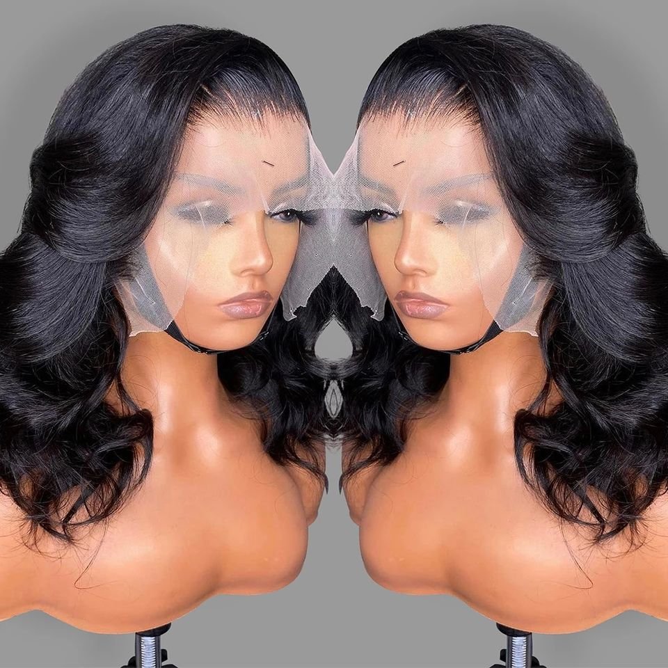Loose Deep Unprocessed Raw Hair Bob Wig Lace Front,Wholesale Short Human Hair Lace Front Wig,Brazilian Hair Hd lace Frontal Wigs