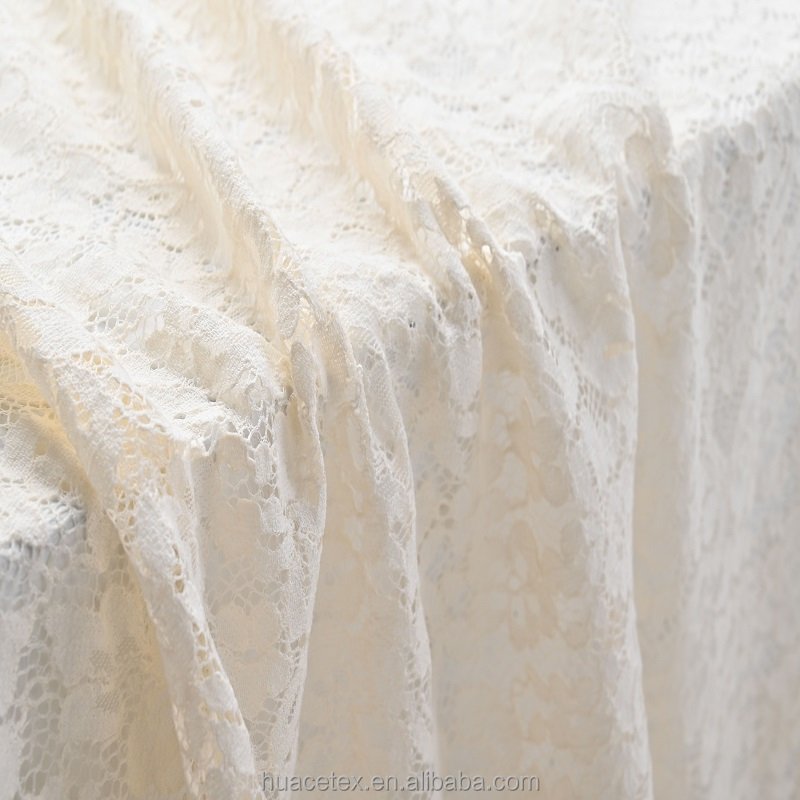 2023 Newest French Lace Nylon Cotton Lace Floral Wedding Dress Fabric