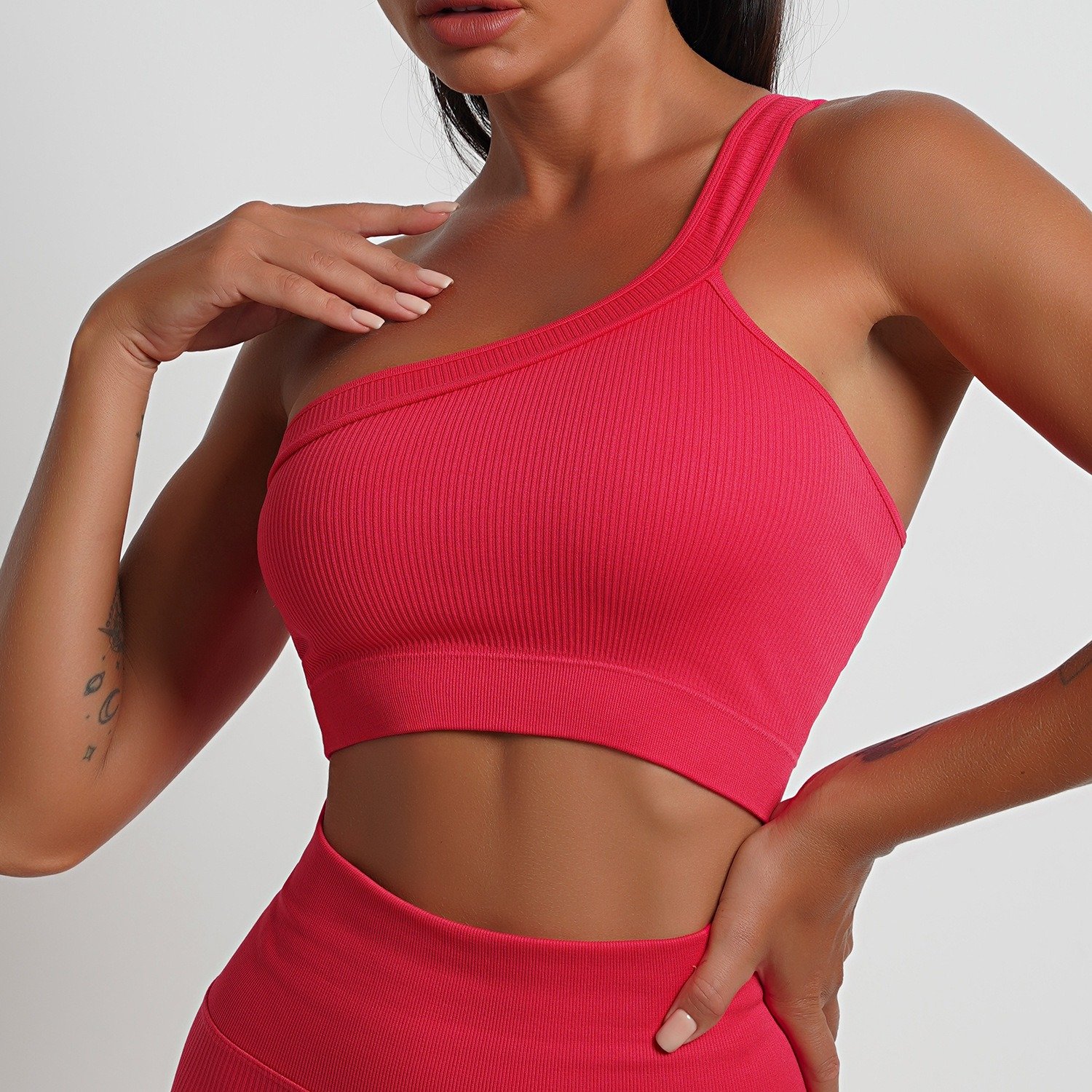 Customization Sportswear Ribbed Knitted Fitness Suit Sports Seamless Workout Gym Women's Sets Gym Fitness Sets Yoga Sets