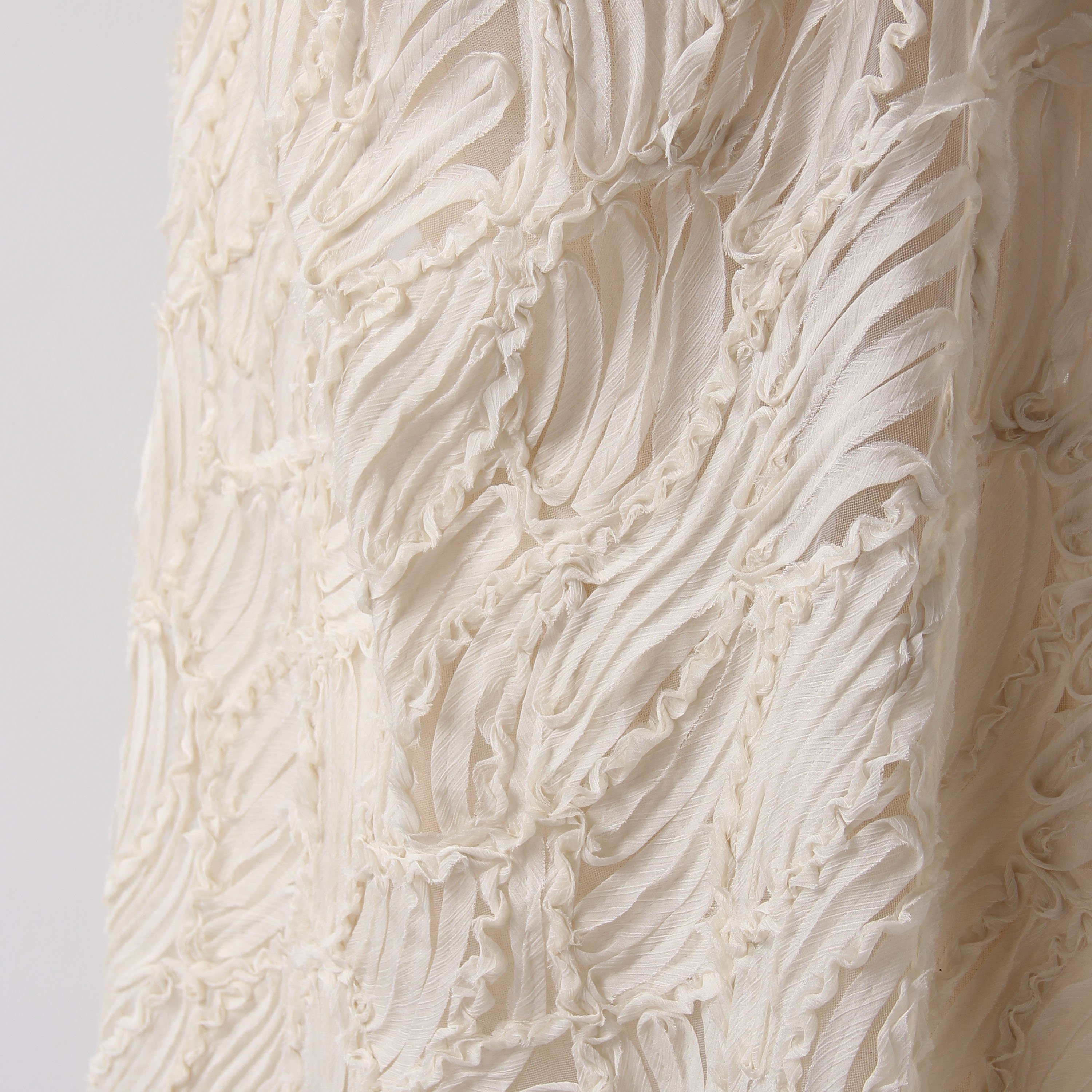 25ss Summer Fashion Fabrics Polyester Chiffon 3D Hollow Mesh Embroidery Fabrics For Dress Home Textiles