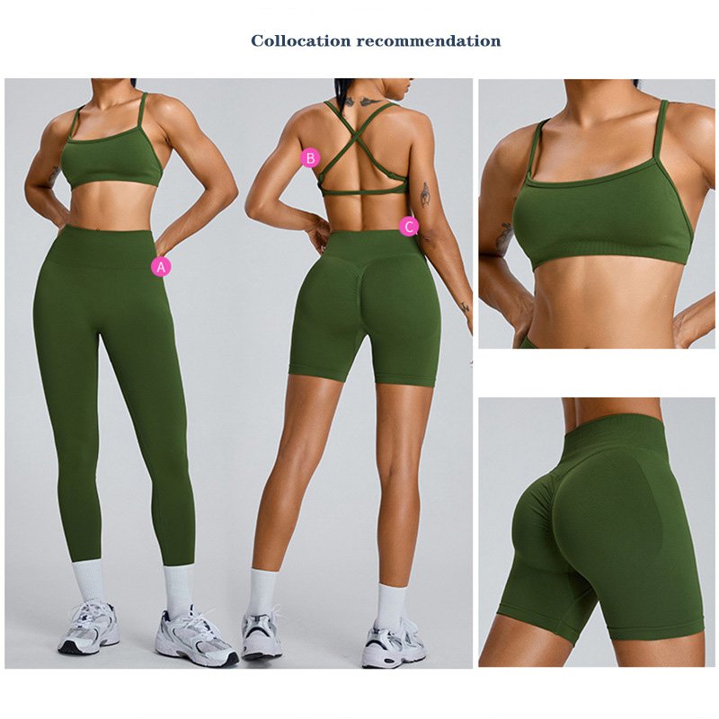 Conjunto Deportivo Mujer Fitness Yoga Rib-Knit Shorts High Waist Short Pant Gym Short Legging Scrunch Bum Yoga Shorts Women