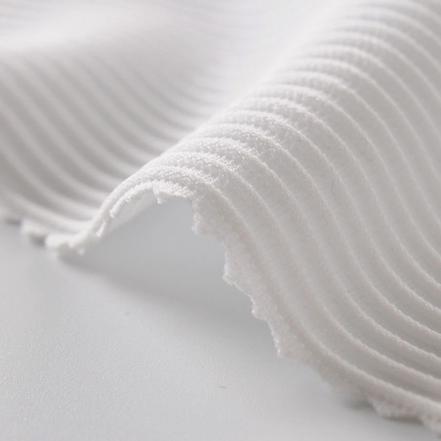 High quality free samples 88% polyester 12% spandex knit Stretch ribbed swimwear fabric for bikini