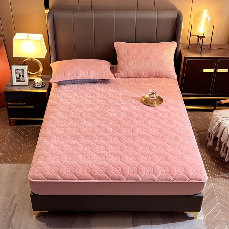 King size bed cover pillow single piece winter mattress protector anti-bacterial fixed all-inclusive factory direct wholesale