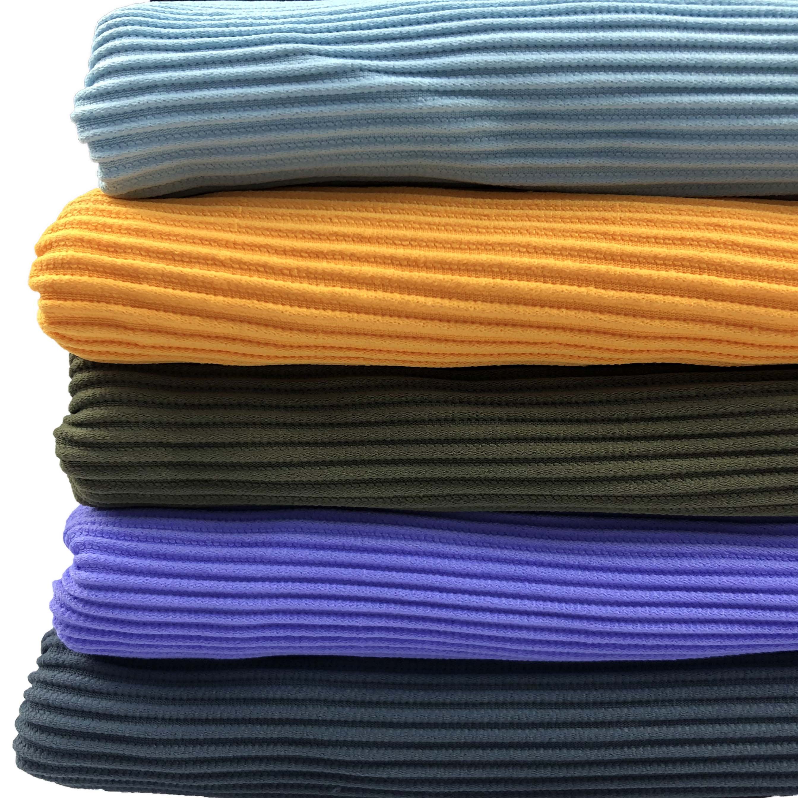 matte 4 way stretch spandex nylon ribbed bikini fabric textured