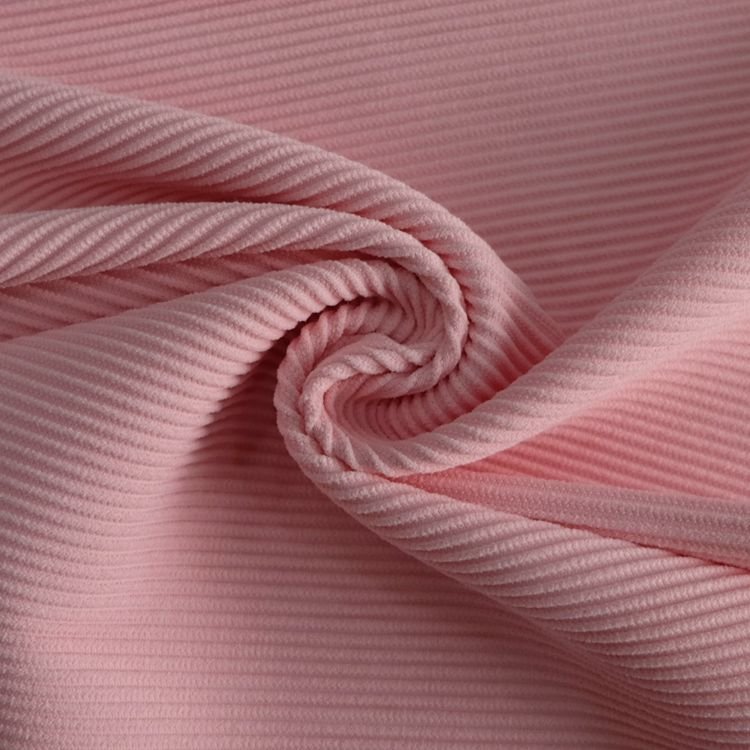 matte 4 way stretch spandex nylon ribbed bikini fabric textured