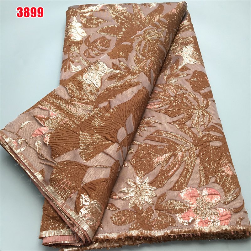 3899 Latest Black Brocade Jacquard Lace Fabric French Tulle Lace Fabric 2024 High Quality African Nigeria Lace Fabric For Dress