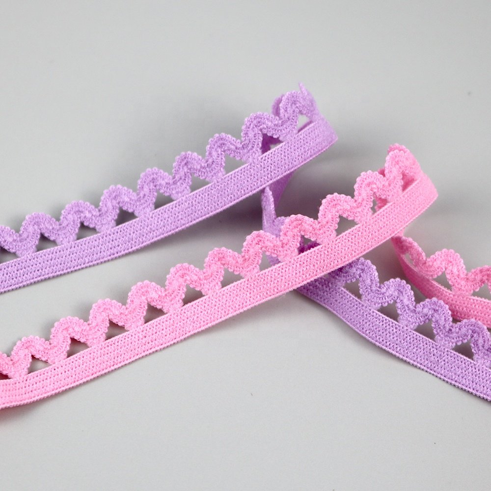 High Quality Eco-Friendly Garment Accessories Webbing Strap Nylon Tape Spandex Picot Elastic Band Lace Elastic