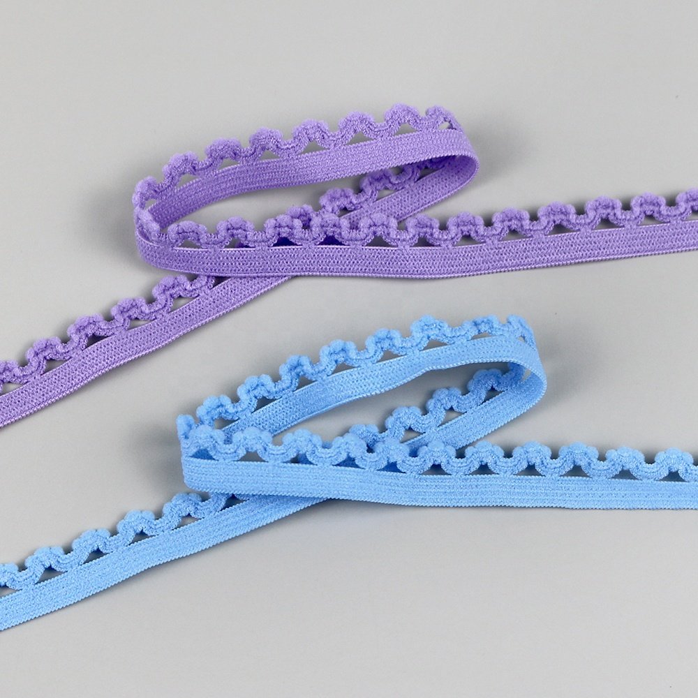 High Quality Eco-Friendly Garment Accessories Webbing Strap Nylon Tape Spandex Picot Elastic Band Lace Elastic
