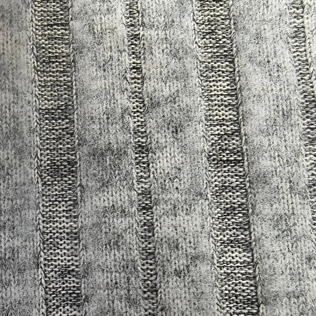 New Pit Stripe Fleece Elastic Knitted Ribbed Polyester Spandex Textile Clothing Fabric