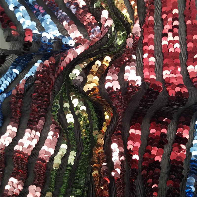 Lace Mesh 3d Flowers for Bridal Wedding Dress Beaded Lace Fabric Embroidery Sequin Lace Fabric Hot Colorful Mesh 120cm Rsp216