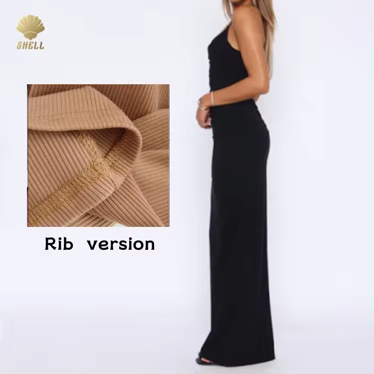 Luluxixiyaya Sleeveless Slip On Micro Ribbed Maxi Dress Sexy Straight Wide Bottom Adjustable Thin Strap Women Party Wear Dress