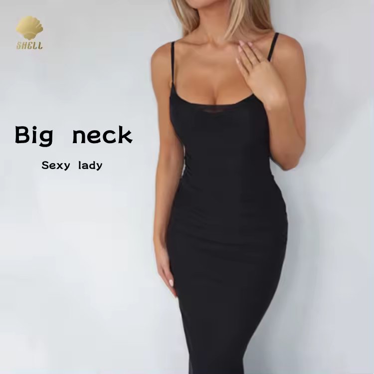 Luluxixiyaya Sleeveless Slip On Micro Ribbed Maxi Dress Sexy Straight Wide Bottom Adjustable Thin Strap Women Party Wear Dress