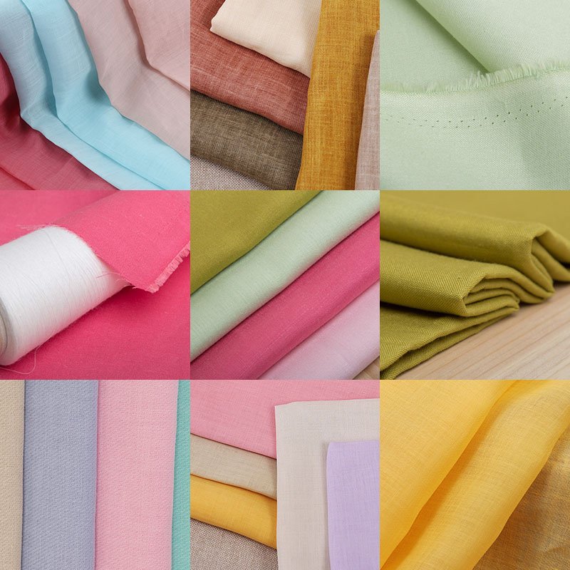 2024 New 120g Wholesale of plain weave clothing fabric dress and pants fabric 100% ramie fabric