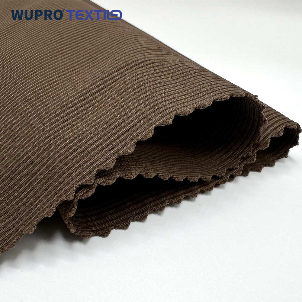 Hot selling free sample yoga 82% Nylon 18% spandex 2*2 rib 350gsm factory custom knitted fabric