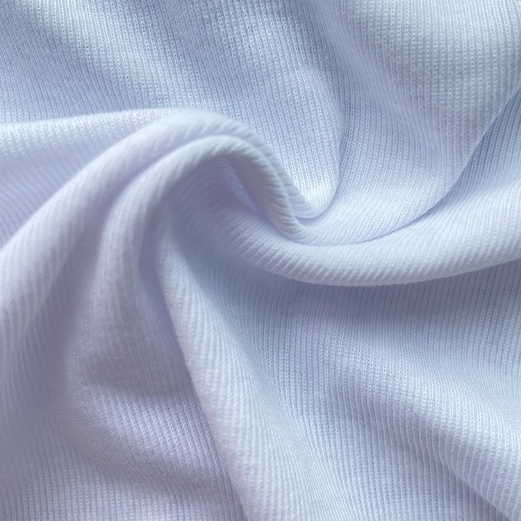 Customized 1*1 Cotton Spandex Ribbing Ribbon Knitted Polo Collar Fabric Cuffs Hem For School Uniforms T-shirt Neck