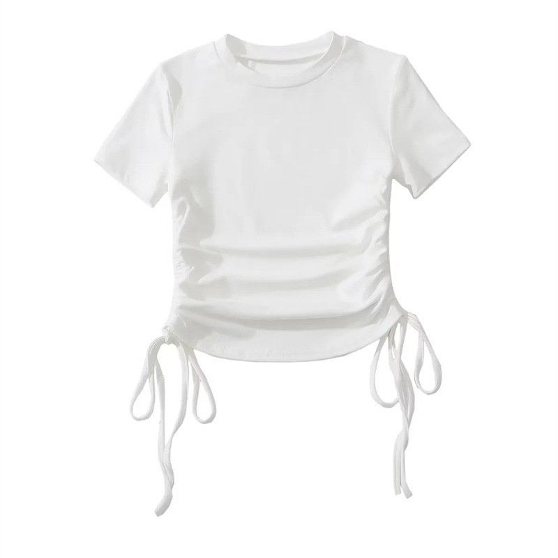 Multi Color rib fabric crop top for women Clothing manufacturers custom embroider own brand logo plain blank crop top