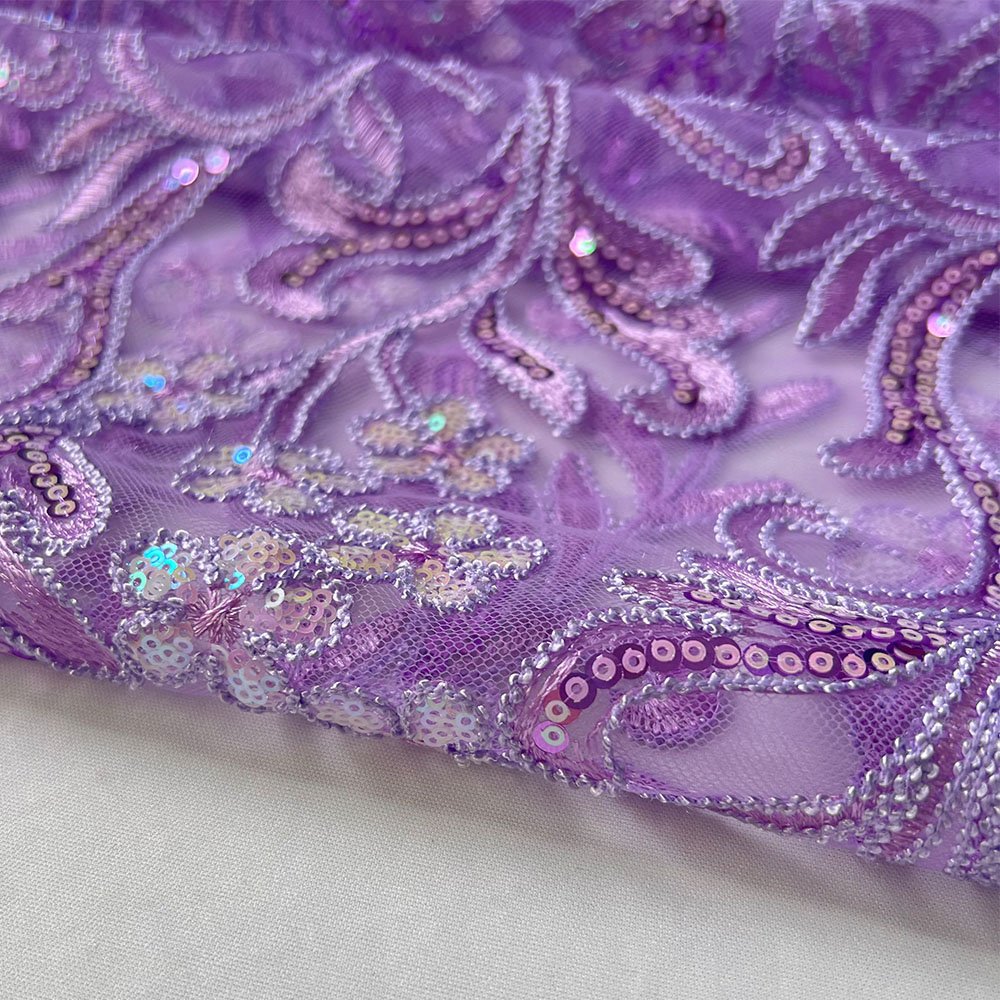 New design guipure fancy lace fabric embroidery custom pattern 100% polyester embroidery sequin fabric