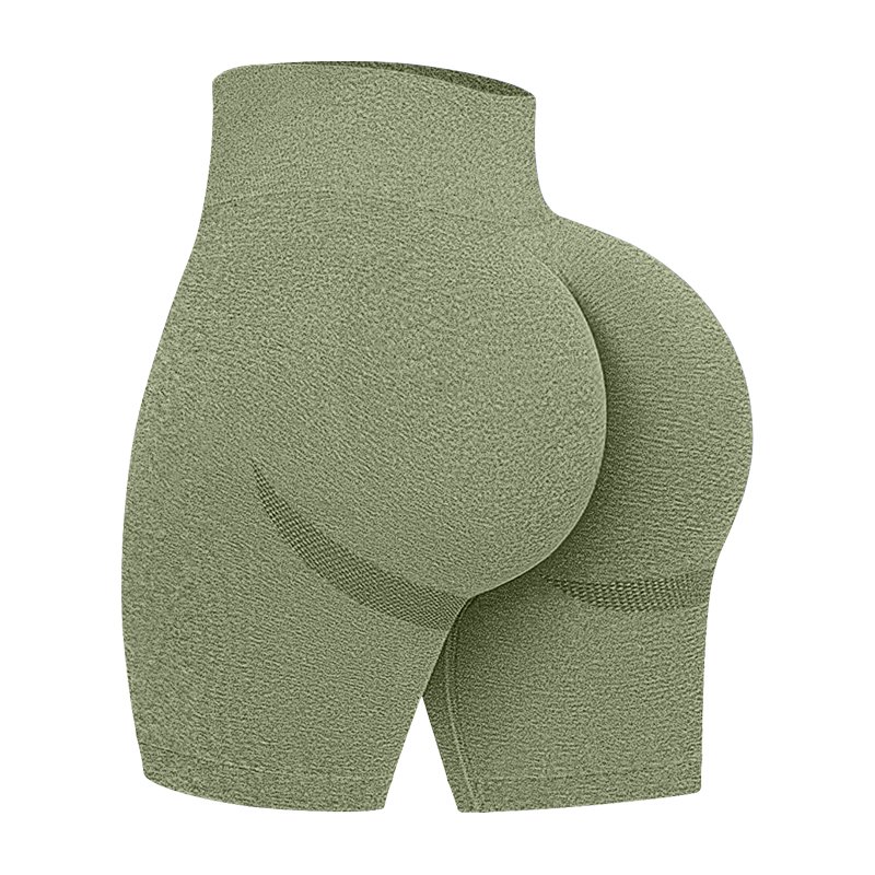 Wholesale of women's fitness yoga wear knitted ribbed seamless high waist sports shorts high elasticity yoga shorts