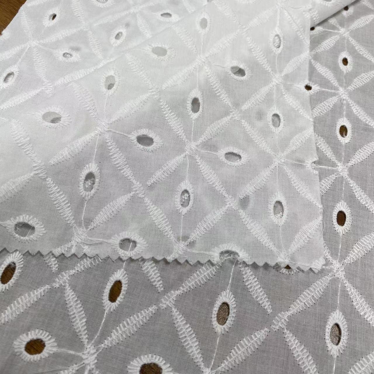 100%Cotton embroidery fabric ,cotton embroidery fabric with holes,Can be made clothing fabrics,Multi-color custom ,wholesale