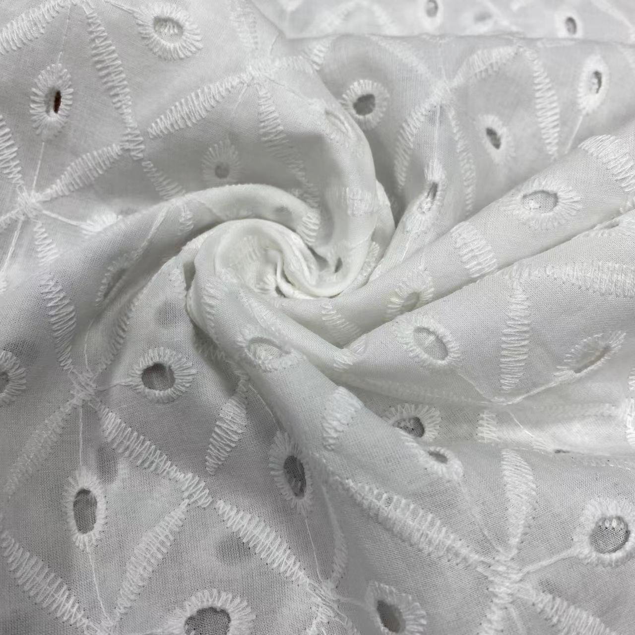 100%Cotton embroidery fabric ,cotton embroidery fabric with holes,Can be made clothing fabrics,Multi-color custom ,wholesale