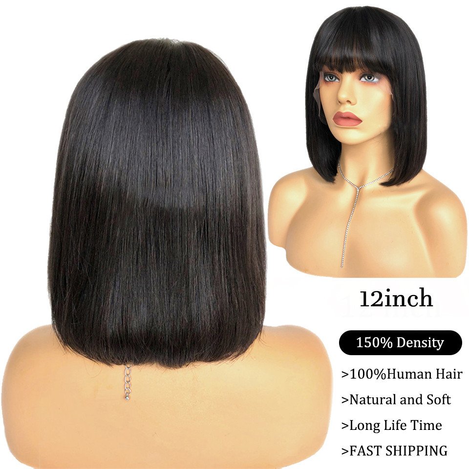 Front Lace Bob Brazilian Human Hair Wigs Fashion Spiky Hair Wigs Short Human Hair Wig For Black Women