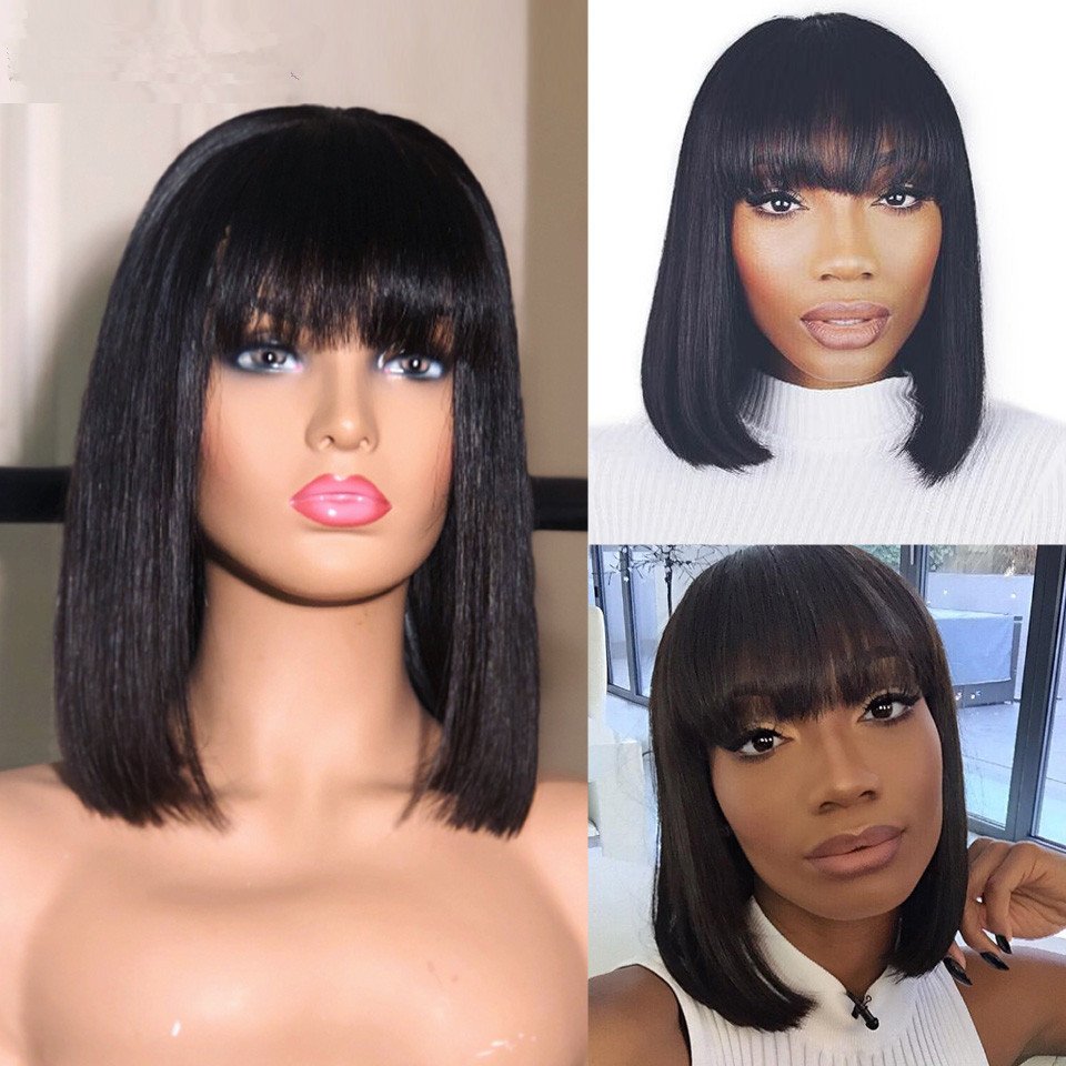 Front Lace Bob Brazilian Human Hair Wigs Fashion Spiky Hair Wigs Short Human Hair Wig For Black Women