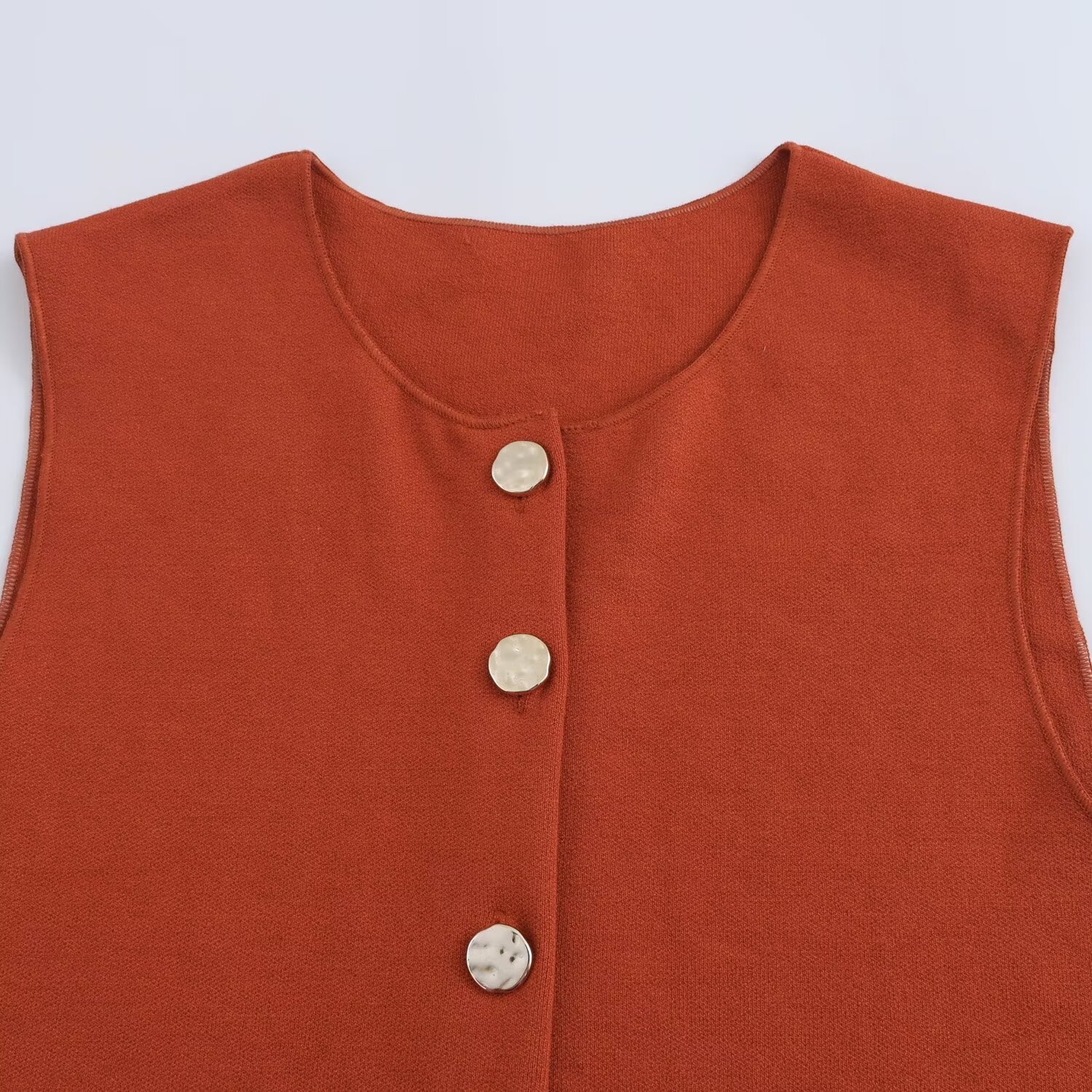 PB&ZA Women 2024 Autumn New Chic Fashion Stretch knit with lace Vest Coat Vintage Sleeveless Female Waistcoat Chic Tops