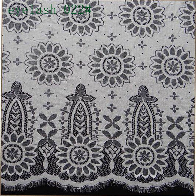 Professional Manufacture Nylon Eyelash Lace Fabric Nylon Net Fabric Thick Stretch Gold Thread Lace Trim