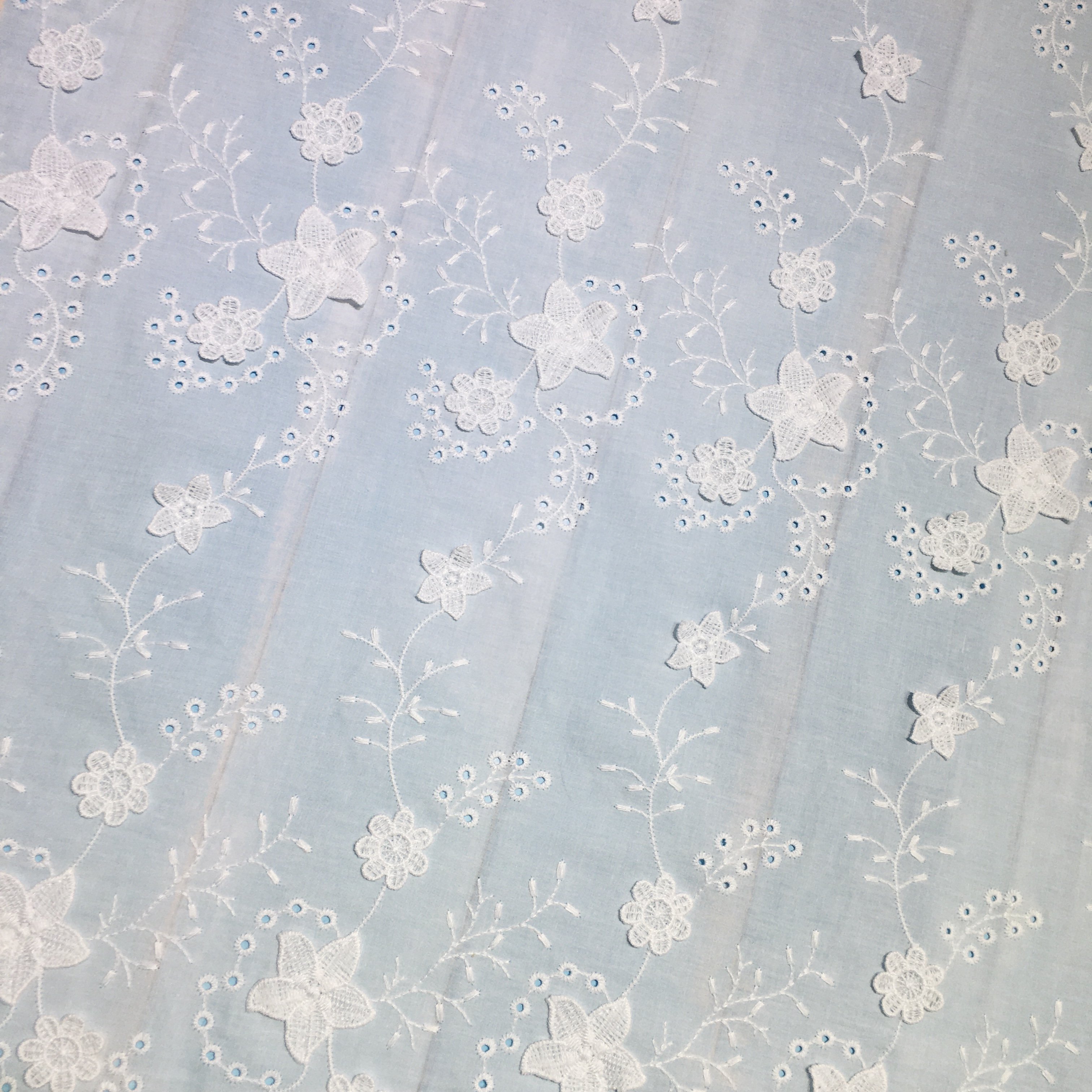 RXF2189 beige cotton embroidery white 3d lace trim fabric