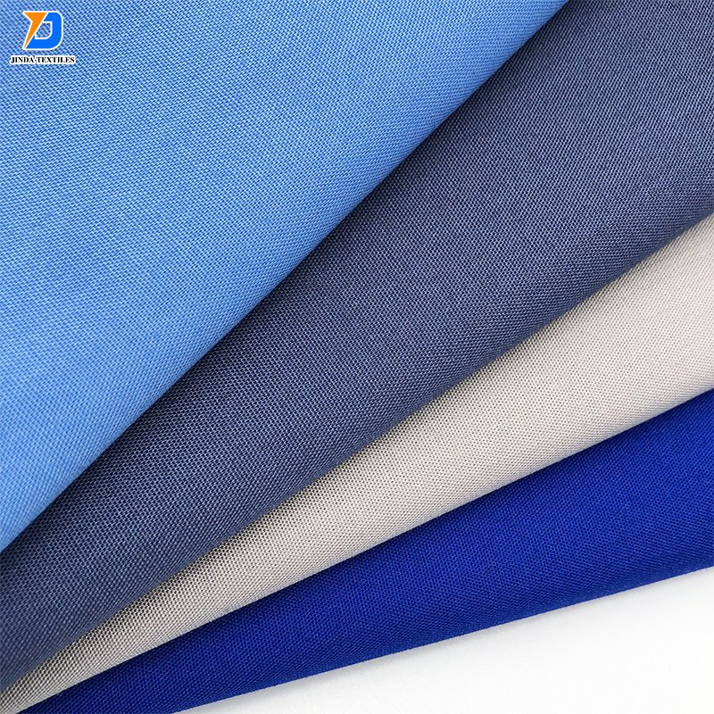 Jinda tissu Hot selling 100% polyester or poly fabrics gabardine or canvas fabric chef uniform fabric