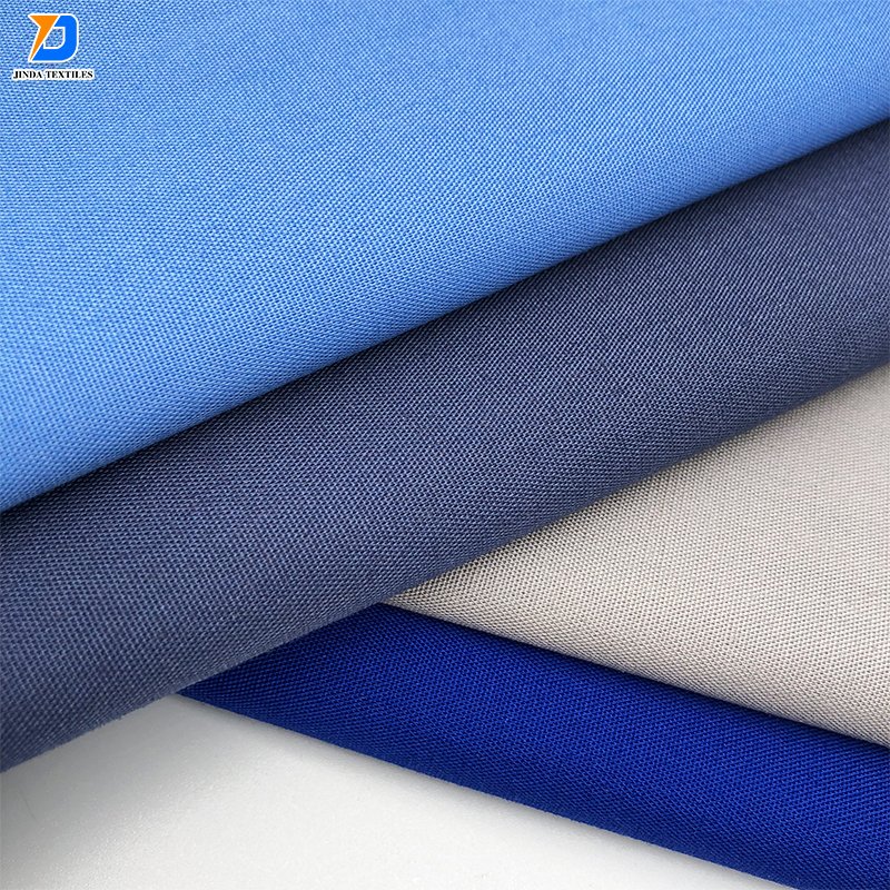 Jinda tissu Hot selling 100% polyester or poly fabrics gabardine or canvas fabric chef uniform fabric