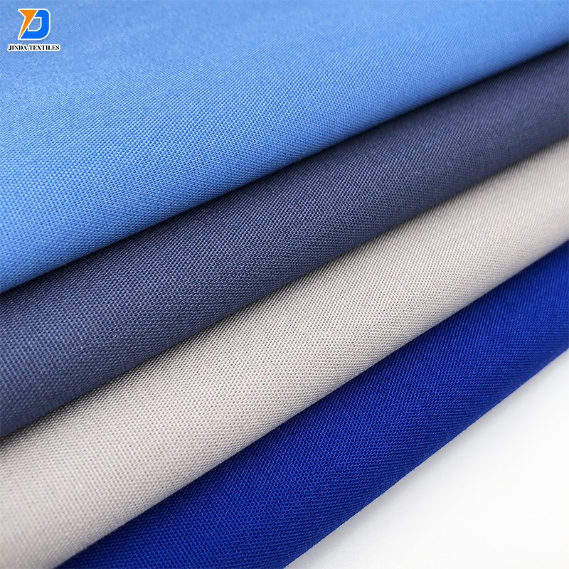 Jinda tissu Hot selling 100% polyester or poly fabrics gabardine or canvas fabric chef uniform fabric