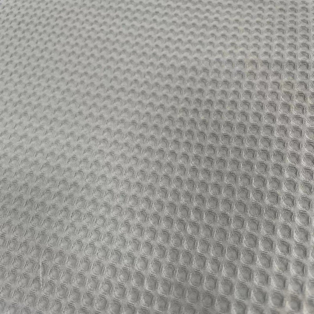 100%Polyester Cotton Cross Pineapple Waffle Knitted Rib Cloth Spring and Summer Hoodie Fabric