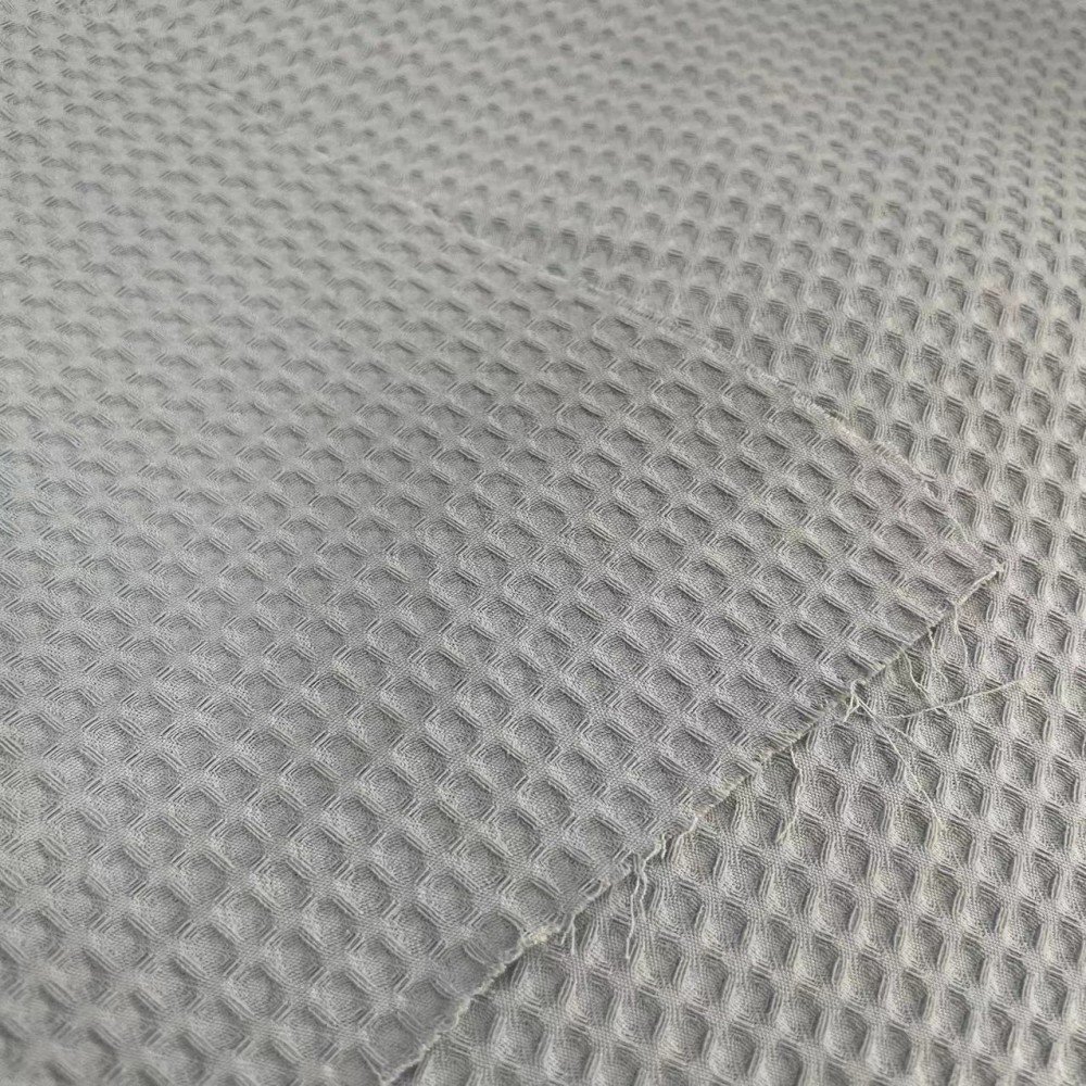 100%Polyester Cotton Cross Pineapple Waffle Knitted Rib Cloth Spring and Summer Hoodie Fabric