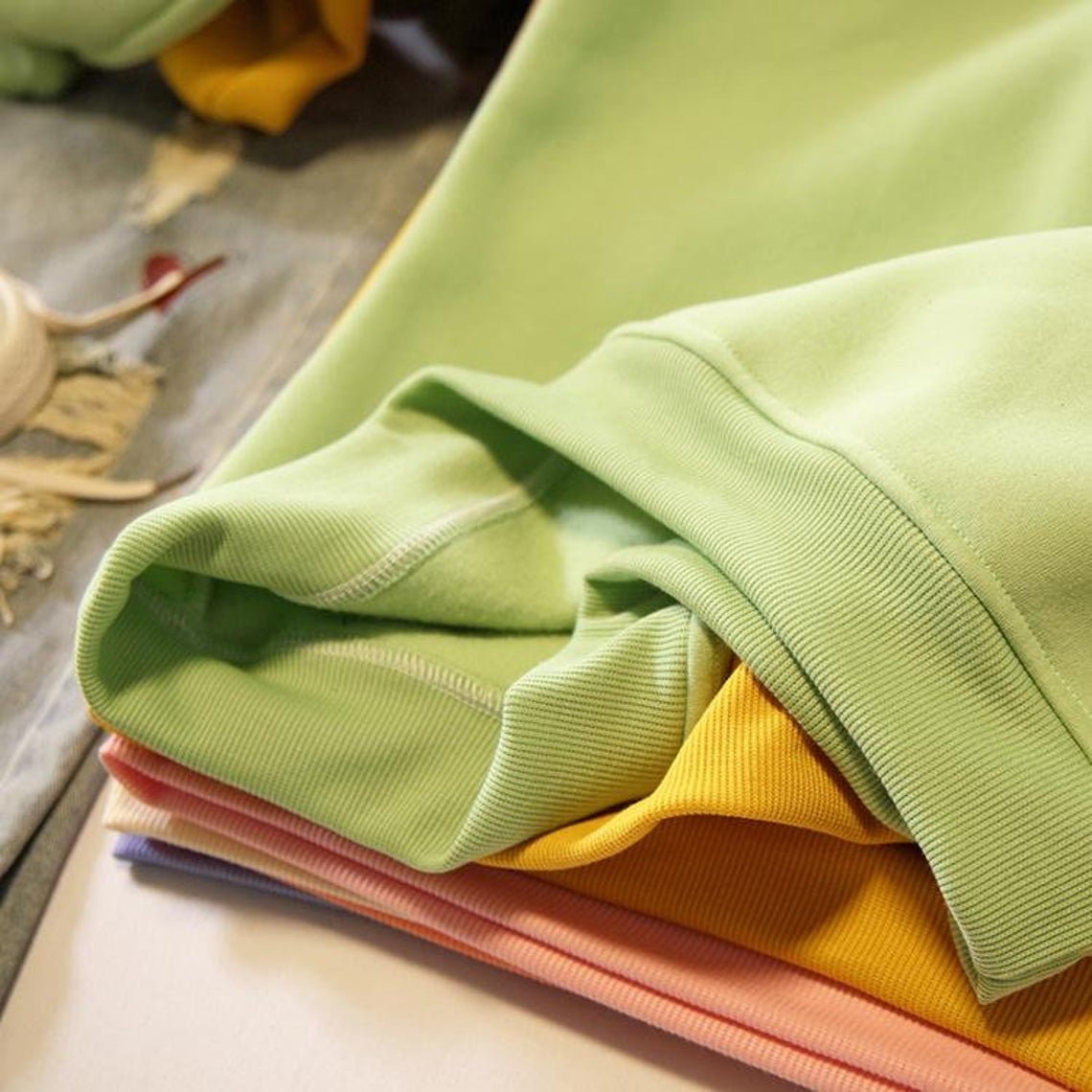 Three Ply Fleece Fabric Wholesale Factory Knitted 65% Cotton 35% Polyester French Terry terry cotton three thread Polyester