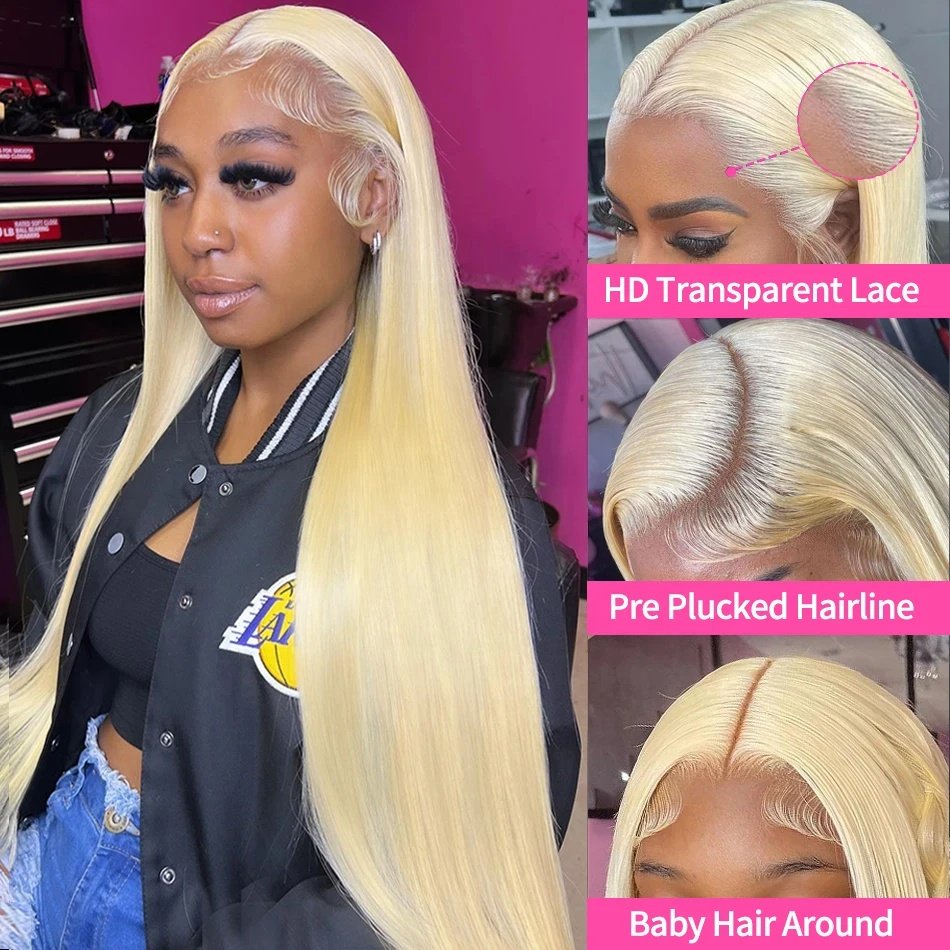 Blonde 613 HD Lace Front Wig 100% Human Hair Frontal Wig 30 Inch Glueless Blonde 613 Full Lace Wig 13x6 13x4 Hd Lace for Women